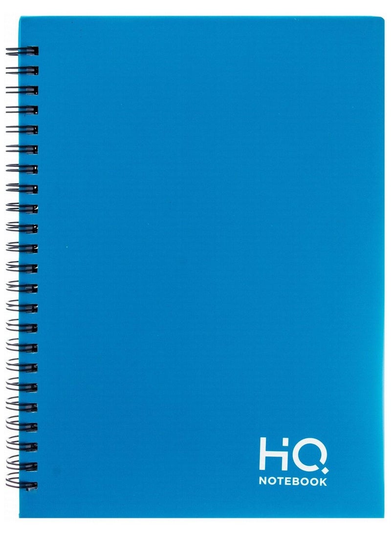 HQ - A4 Size Wire Bound Hard Cover Notebook With 160 Pages Blue - Image 1