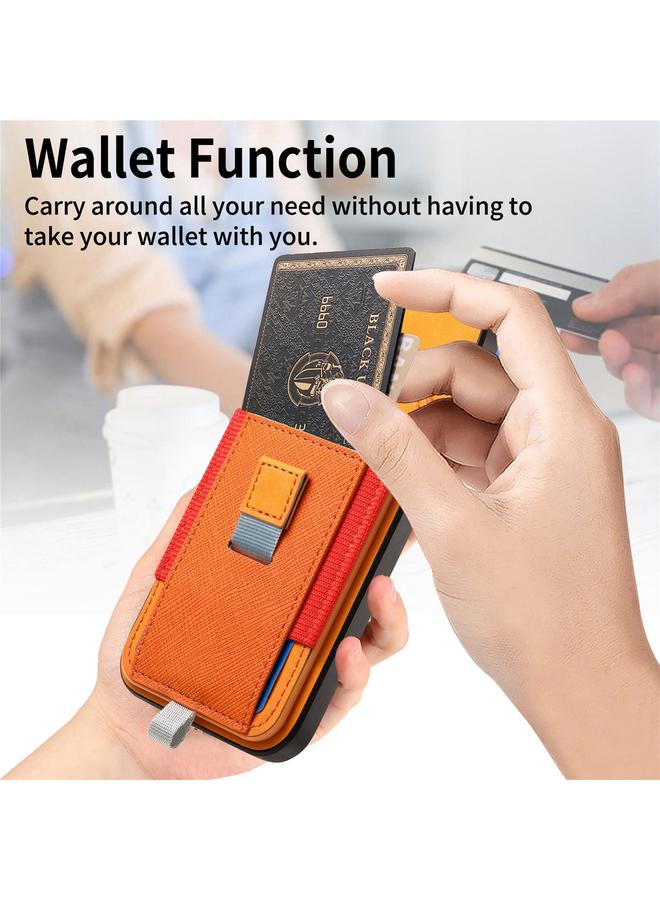 S-TOP Case For iPhone 11 Retro Magsafe Cross Leather Pull-Out Card Bag Back Phone Case - Image 5