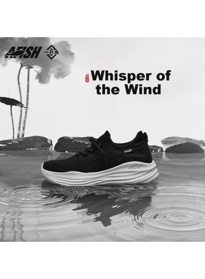 A Fish 7a Grade Antibacterial Deodorizing Coconut Men's Shoes, Summer Mesh Breathable Sports Casual Walking Shoes, Ultra-elastic Height-increasing - Image 1