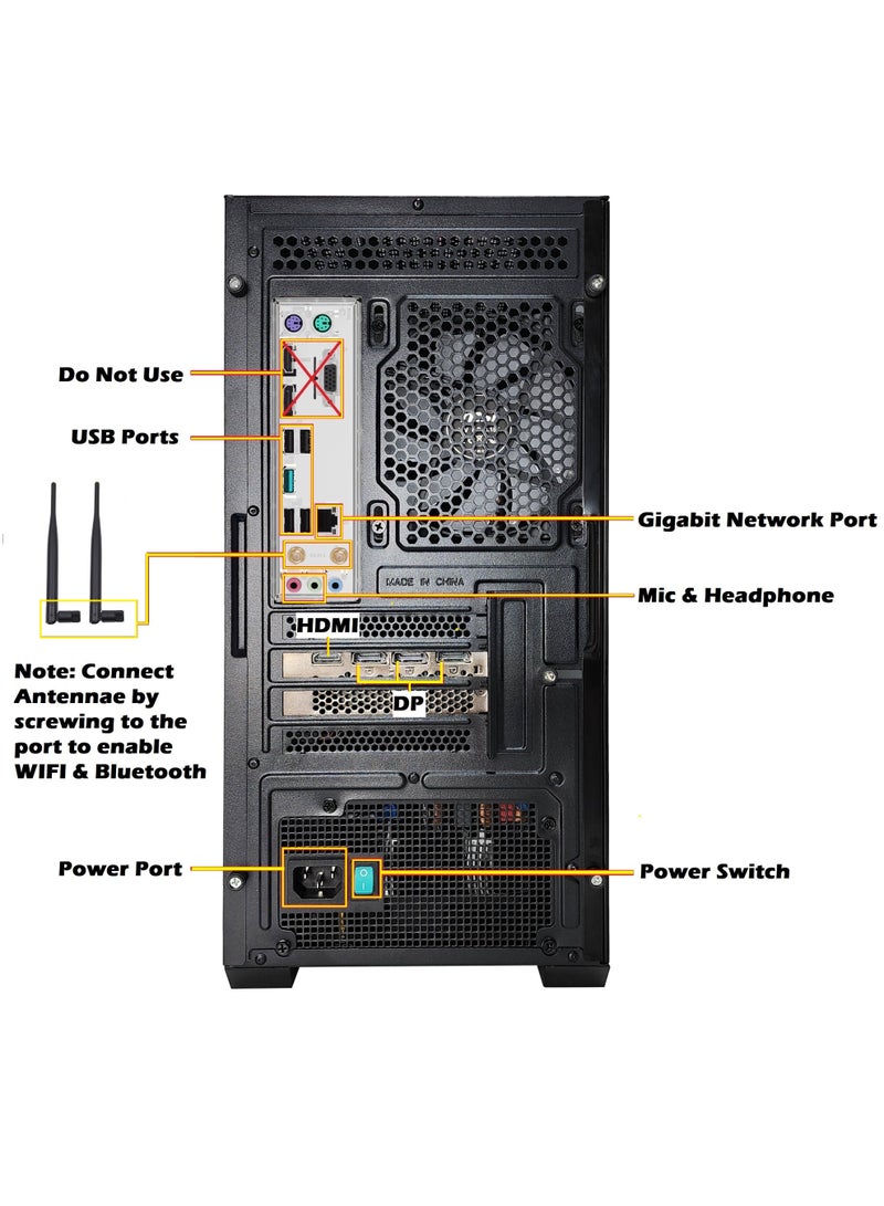 2 FAR ROBOTICS T-300 - AMD Ryzen 5 9600X | RTX 5070 Ti | 32GB DDR5 | 2TB NVME M.2 SSD | Windows 11 pro | 1 Year Warranty | WIFI | BLUETOOTH | Liquid Cooled Gaming PC [T-385 V4] Black - Image 4