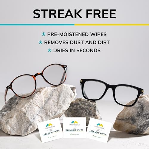 Mindful Design Lens Cleaning Wipes for Eyeglasses, 210ct - Individually Wrapped, Eye Glass Cleaning, Lens Wipes for Glasses/Sunglasses, Packaging May Vary - Image 4
