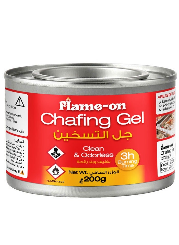 Flame-on Clean & Odorless Chafing Gel 200gx6 Pack - Image 1