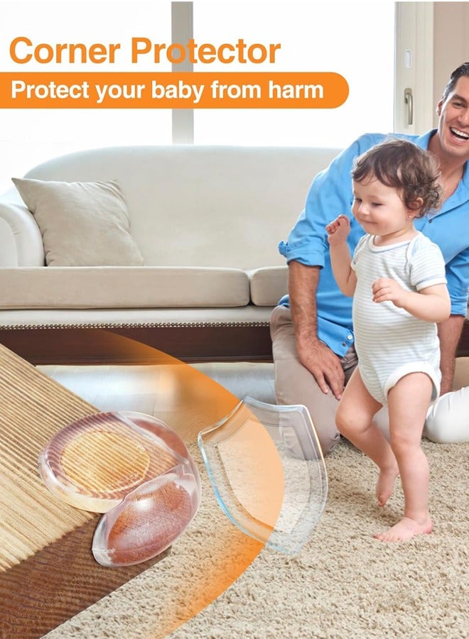 واقي زوايا للأطفال، واقي زوايا شفاف للأجهزة اللوحية، واقيات، واقيات واقية للأطفال ووسادة لتغطية الأثاث الحاد وحواف الطاولة (دائرية)، عبوة من 6 قطع - Image 4