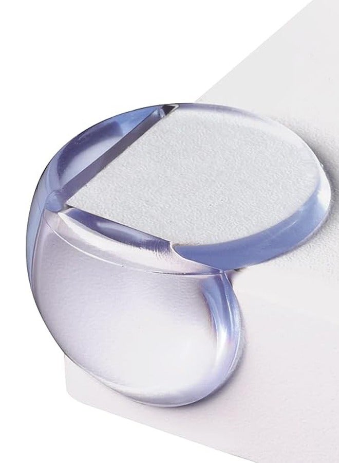 واقي زوايا للأطفال، واقي زوايا شفاف للأجهزة اللوحية، واقيات، واقيات واقية للأطفال ووسادة لتغطية الأثاث الحاد وحواف الطاولة (دائرية)، عبوة من 6 قطع - Image 1