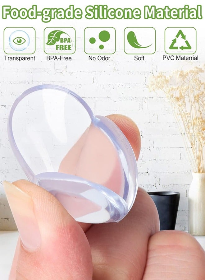 واقي زوايا للأطفال، واقي زوايا شفاف للأجهزة اللوحية، واقيات، واقيات واقية للأطفال ووسادة لتغطية الأثاث الحاد وحواف الطاولة (دائرية)، عبوة من 6 قطع - Image 2