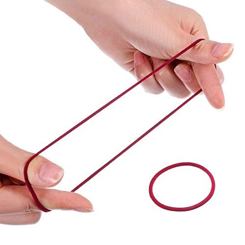 eBoot 100 Pieces Hair Elastics Hair Ties Ponytail Holders Hair Bands (5 x 0.3 cm, Bright Color) - Image 3