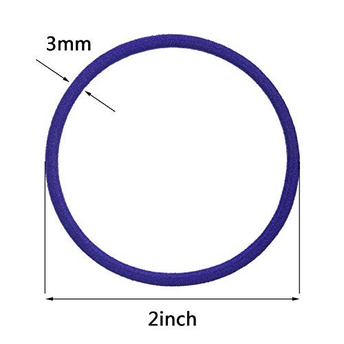 eBoot 100 Pieces Hair Elastics Hair Ties Ponytail Holders Hair Bands (5 x 0.3 cm, Bright Color) - Image 2