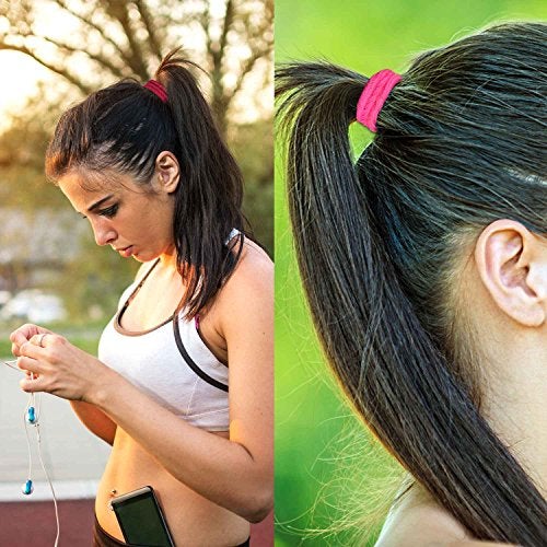 eBoot 100 Pieces Hair Elastics Hair Ties Ponytail Holders Hair Bands (5 x 0.3 cm, Bright Color) - Image 5