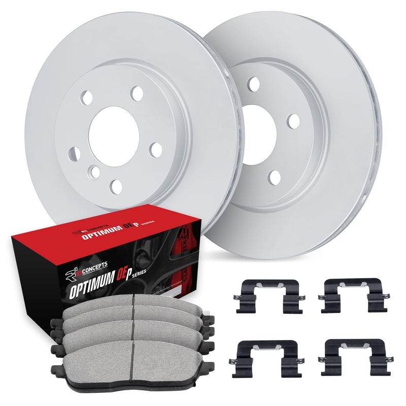 R1 Concepts Rear Brakes and Rotors| Hardware Included| Rear OEp Pads Brake Pads and Rotors Kit| Fits 2017-2020 Mercedes-Benz Maybach; 2018-2020 Mercedes-Benz S450; 2014-2017 Mercedes-Benz S550 - Image 2