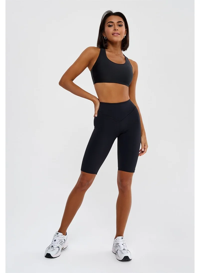 Bona Fide Bona Cycling Classic Black Bona Fide Premium Quality High Waist Biker Shorts for Women with Push Up - Womens Shorts for Gym, Workout for Women | Best Price UAE