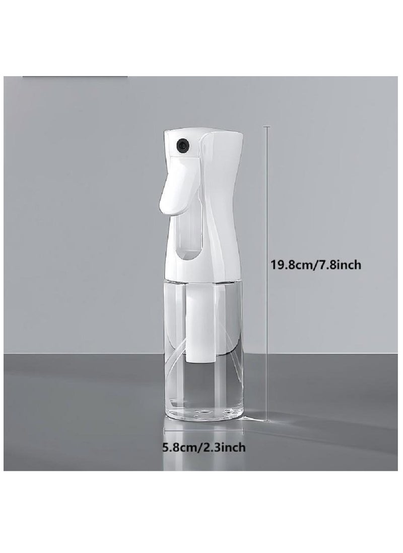 HaHaHai 2 Piece Hair Spray Misting Bottle, 200ml + 500ml Refillable Fine Mist Sprayer Bottle, Ultra Fine Continuous Water Mister For Salon, Gardening, Plants & Skin Care (Transparent)  - Image 2