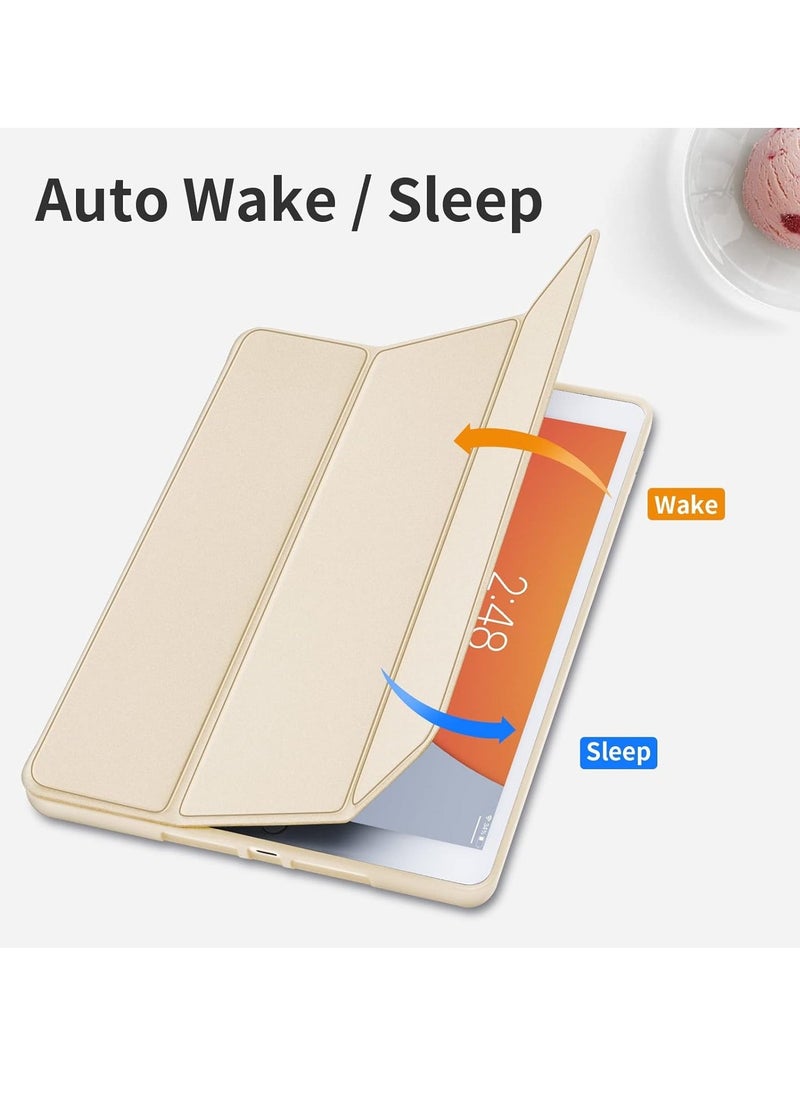 Raxoom iPad 9th/8th/7th Generation Case (2021/2020/2019) - iPad 10.2-Inch Case with Pencil Holder, Slim Soft TPU Back Smart Magnetic Stand (Champagne Gold) - Image 4
