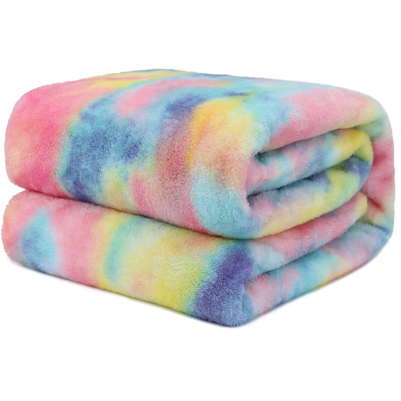 obinsm Colorful Fleece Blanket, Plush Cozy Throw Blanket for Couch and Bed, Luxury Soft Fuzzy Microfiber Cover, Warm Lightweight Comfort Blanket for Home Decor, Easter Birthday Gifts for Women Mom - Image 1
