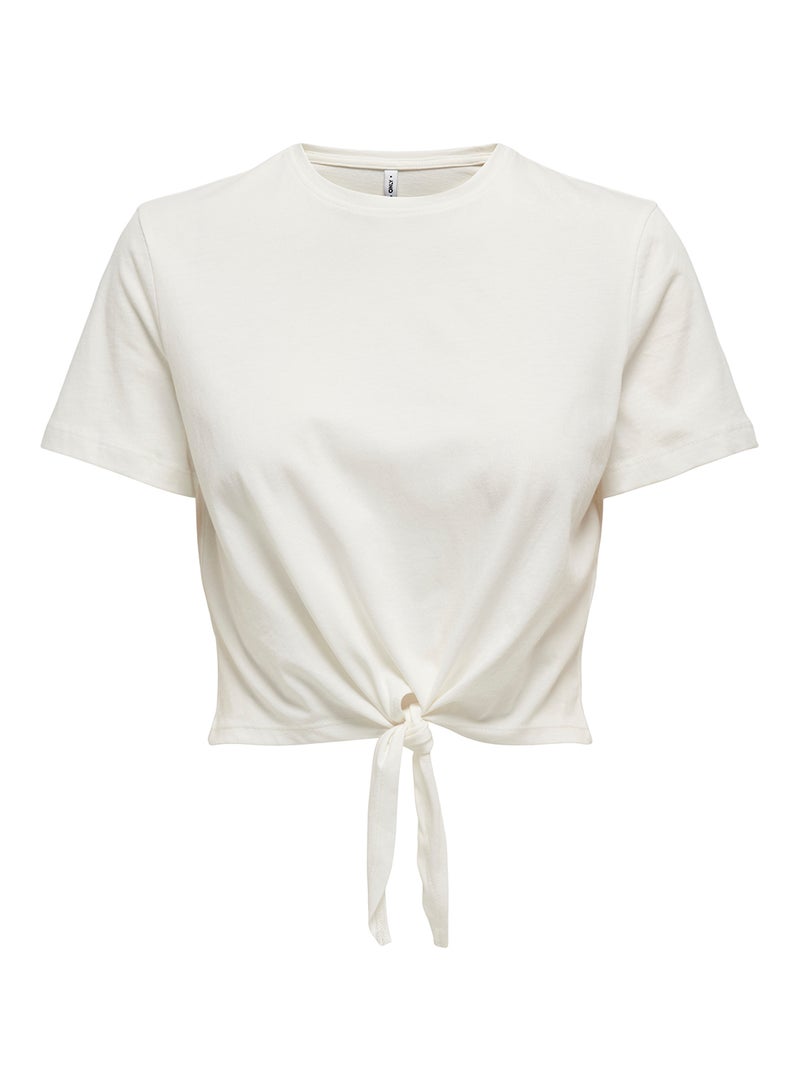 ONLY Onlmay Life S/S Short Knot Top Box Jrs - Image 1