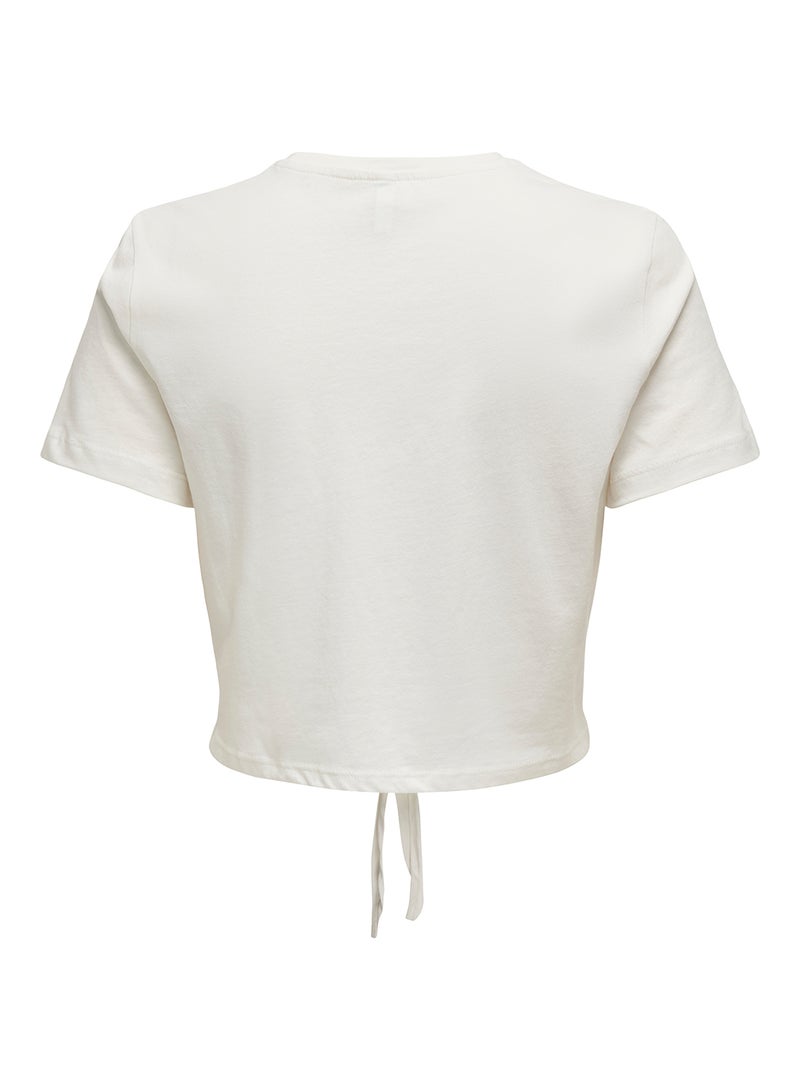 ONLY Onlmay Life S/S Short Knot Top Box Jrs - Image 2
