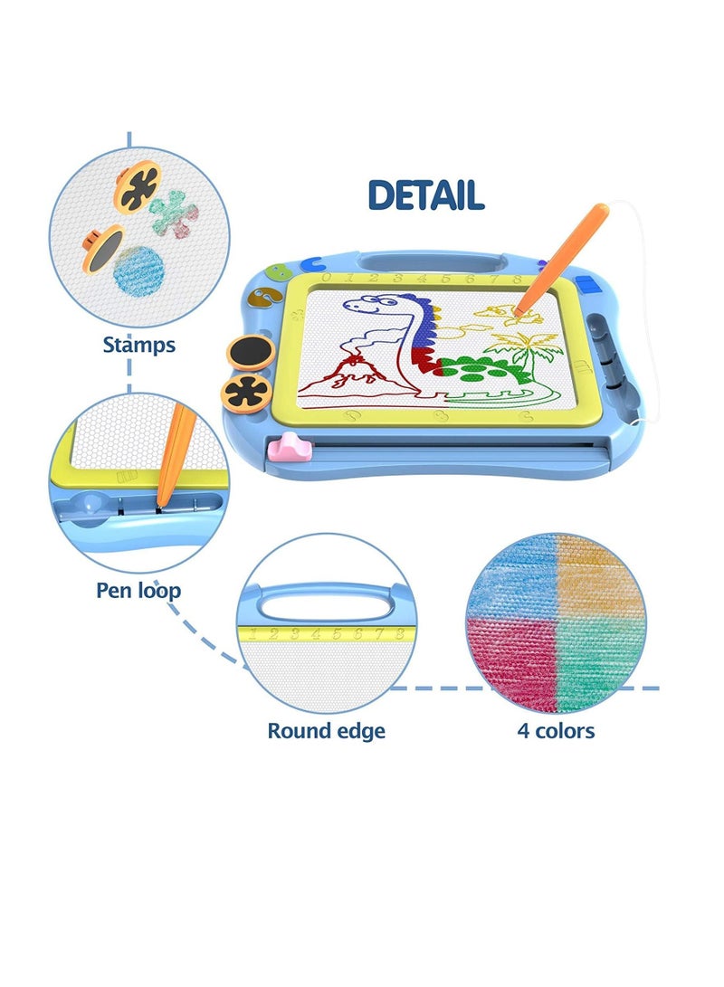 Suntown Magnetic Drawing Board table with Stamps PenColorful Erasable Magnet Writing Sketching Pad for Toddlers Learning Toys  Education Doodle Toys for 3+ YearOld Kids Birthday Gift - Image 5
