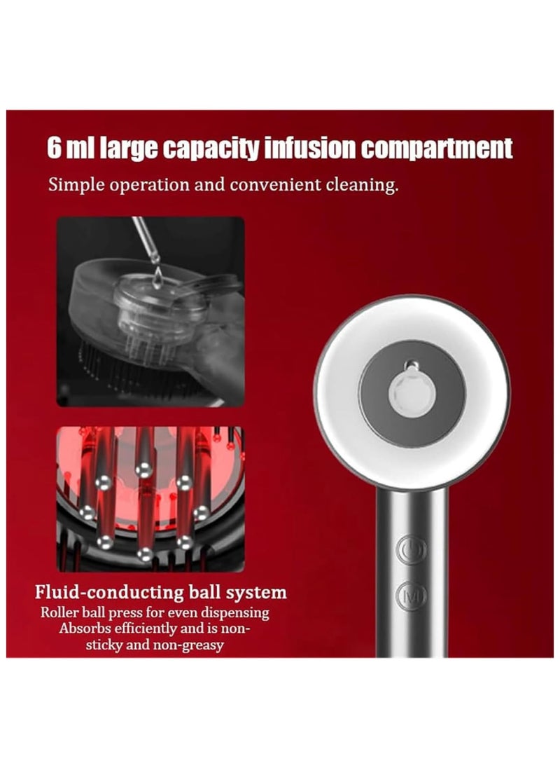 ASIV Hair Massager, Portable Smart Scalp Hairbrush, Multifunctional 3-in-1 Electric Scalp Massage Comb, Head Massager (Grey)  - Image 5
