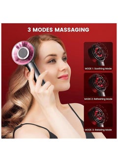 ASIV Hair Massager, Portable Smart Scalp Hairbrush, Multifunctional 3-in-1 Electric Scalp Massage Comb, Head Massager (Black)  - Image 2