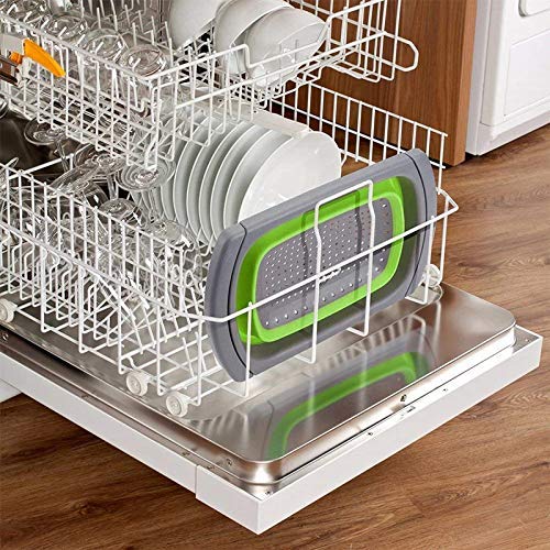 SEMITO FruitVegetable and Food Strainer Use Over The Sink with extendable Handles Drying Rack Basket for Kitchen Sink Pack of 1 Multi Colour - Image 5