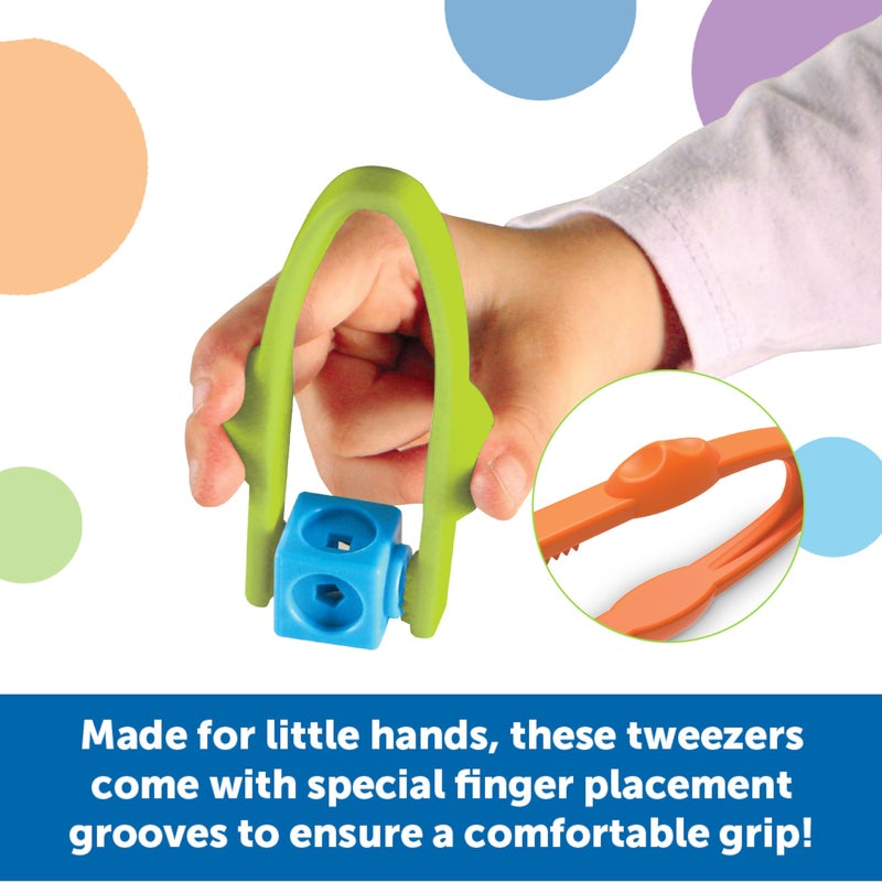 Learning Resources Easy-Grip Tweezers - Sensory Bin Tools, Tongs for Kids, Fine Motor Skills, Montessori Grabber Tool, Toddler Activities, School and Teacher Supplies, Daycare Essentials - Image 2