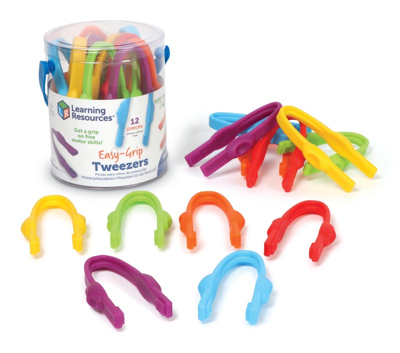 Learning Resources Easy-Grip Tweezers - Sensory Bin Tools, Tongs for Kids, Fine Motor Skills, Montessori Grabber Tool, Toddler Activities, School and Teacher Supplies, Daycare Essentials - Image 1