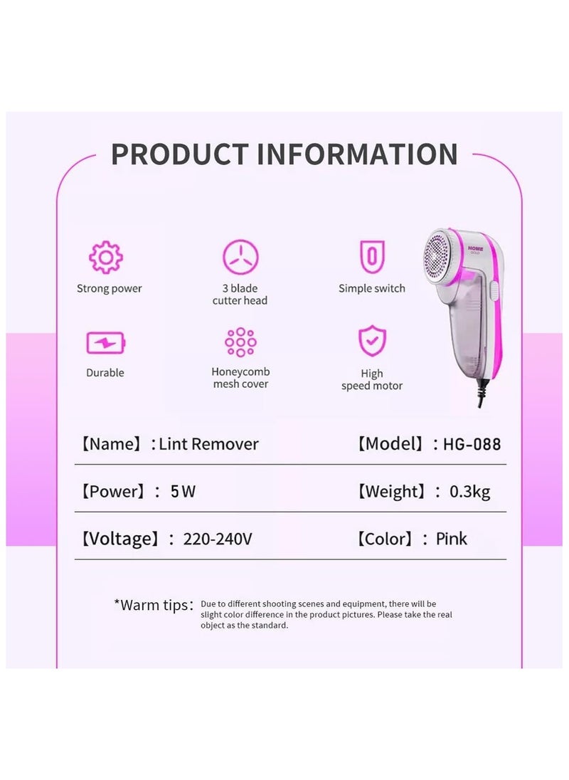 Home Gold Clothes Lint Remover - Lint Shaver & Honeycomb Net, Easy to Use, Ergonomic Design with Visible Hair Ball Box, HG-088  - Image 4