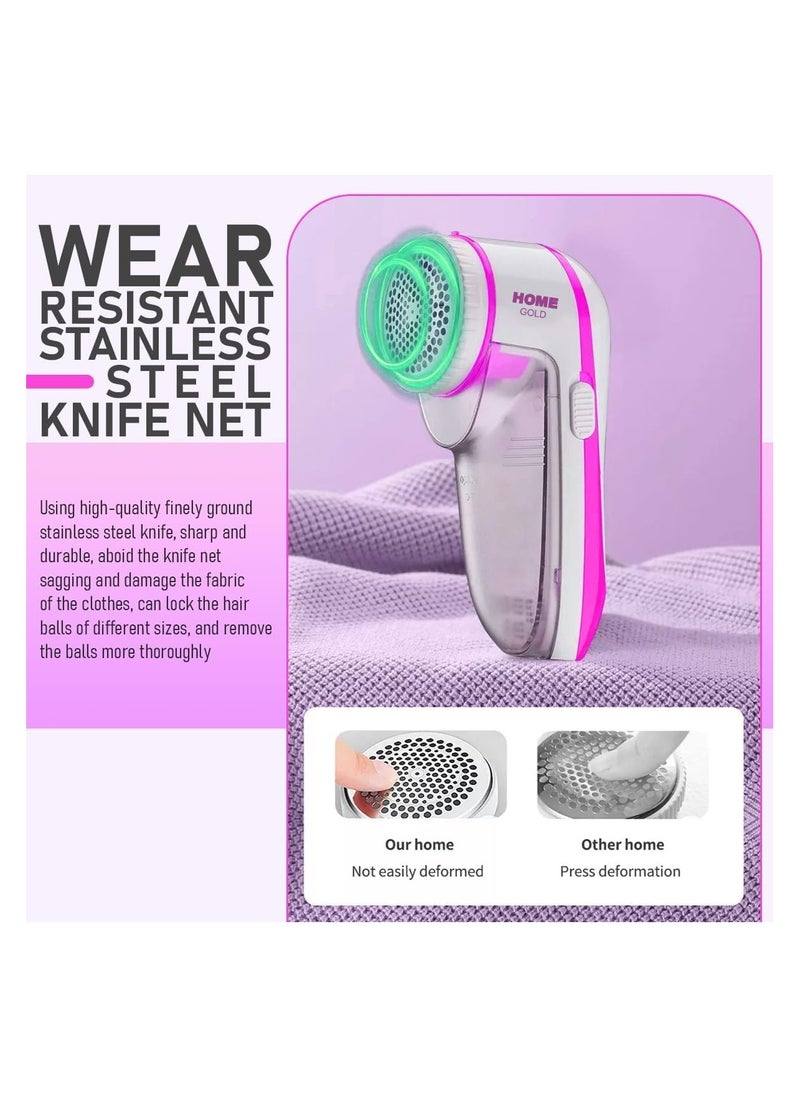 Home Gold - Clothes Lint Remover - Lint Shaver & Honeycomb Net, Easy to Use, Ergonomic Design with Visible Hair Ball Box, HG-088 - Image 1