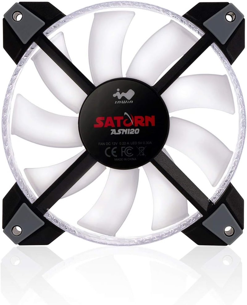 إن وين مجموعة مراوح RGB ثلاثية الأضلاع قابلة للتوجيه من IN WIN Saturn بقياس 120 مم (مع وحدة تحكم مضمنة) - Image 3