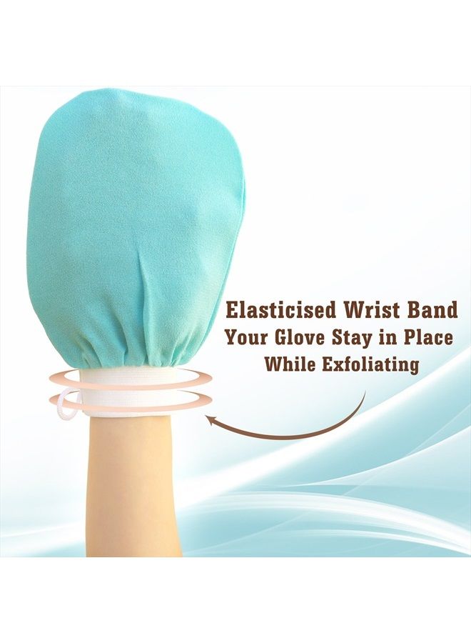 Elbahya Exfoliating Mitt Body Kessa Hammam - Glove Body Skin Cleanser for Women & Men - Exfoliator Tool Remover of Dead & Dry Skin (1 Count (Pack of 1), Gold) - Image 4