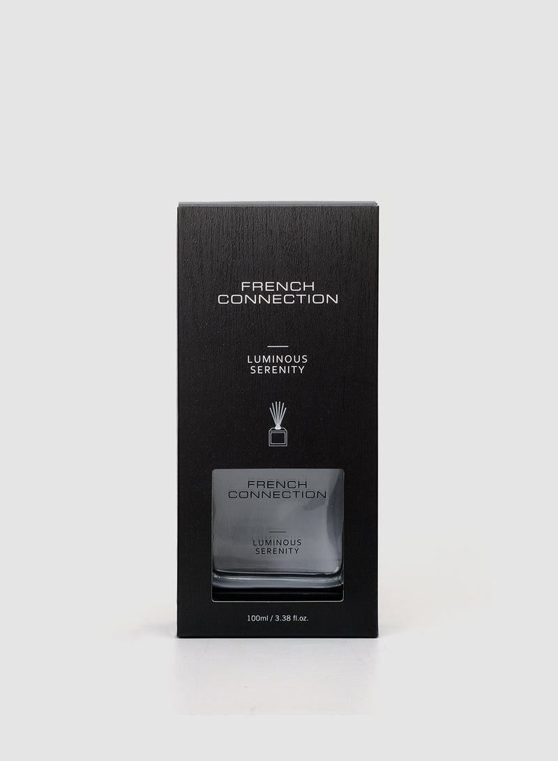French Connection Black Wooden surround Luminous Serenity Reed Diffuser 100ML - Image 2