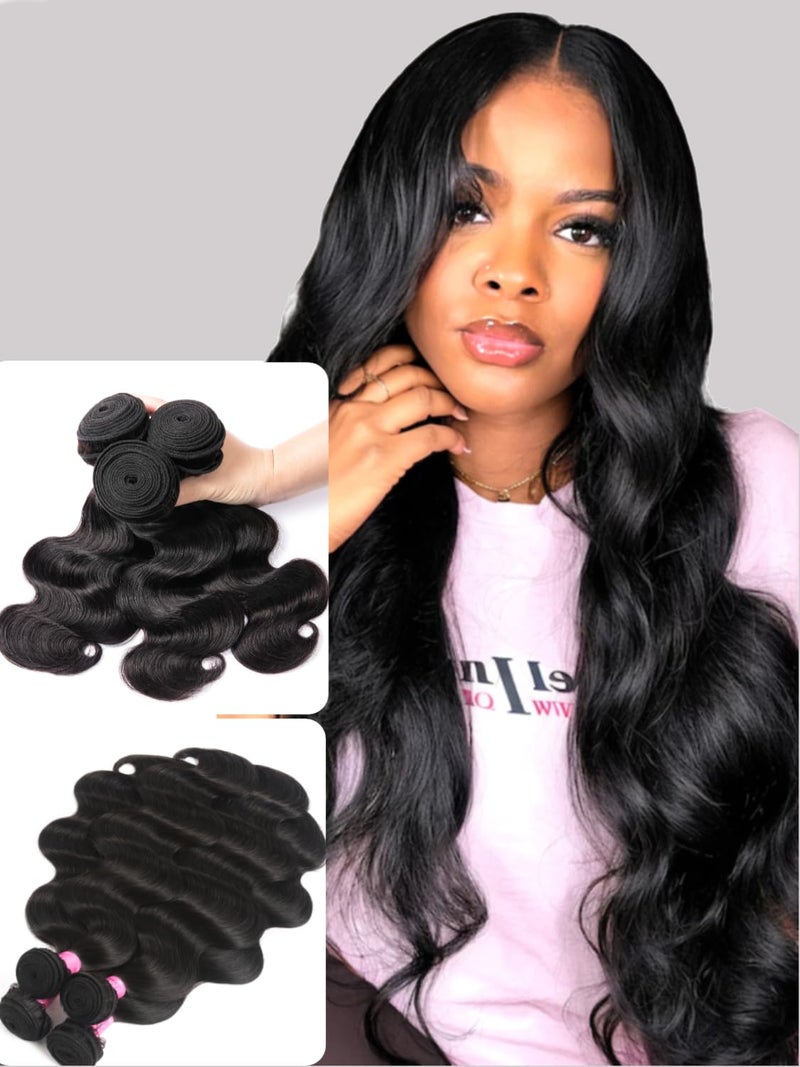 UNICE Malaysian Body Wave Human Hair Weave 3 Bundles 100 Unprocessed Virgin Human Hair Weave Sew In Human Hair Extensions Natural Color 16 18 20 inch