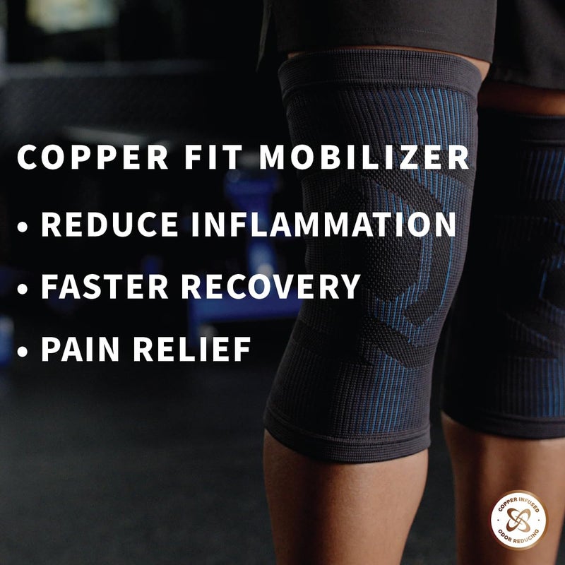 Copper Fit Mobilizer Knee Sleeve â€“ ProSeries with Removable Side Stabilizers Knee Support for Advanced Recovery â€“ Mobility, Knee Pain, Swelling, Inflammation, Circulation, Arthritis, Tendonitis (S/M) - Image 2