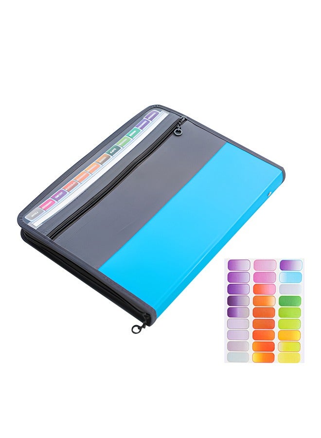 Generic 13-Layer File Folders with Color Labels, Portable Document Folders, Expandable and Waterproof Travel Document Bag - Image 1