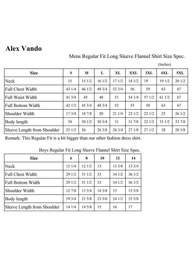 Alex Vando قمصان رجالية بأزرار، مقاس عادي، أكمام طويلة، كاجوال، قميص فانيلا مخطط، أخضر وأسود، L - Image 5