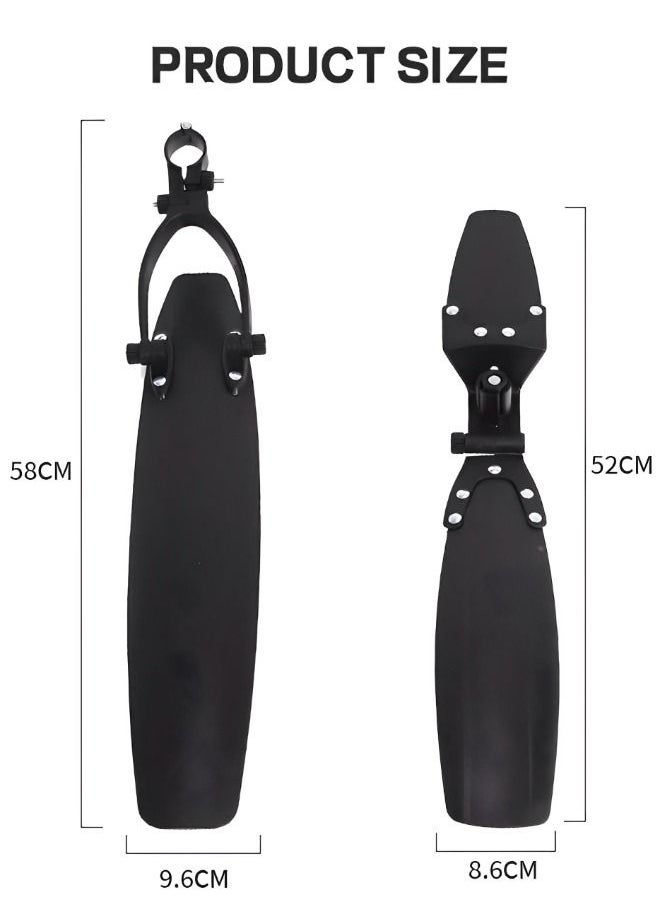 GROIC - Bike Mudguard Bicycle Fender E-Bike Mountain Adjustable Quick Release Patent Design Front/Rear Fenders Set - Image 1