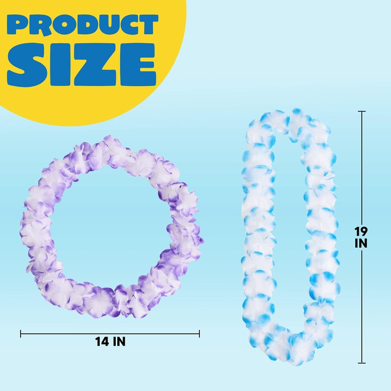 JOYIN Toy 60 Counts Hawaiian Leis Bulk, Tropical Flower Lei Hawaiian Lei Beach Hawaii Luau Party Favors Decoration Birthday Party Supplies - Image 4
