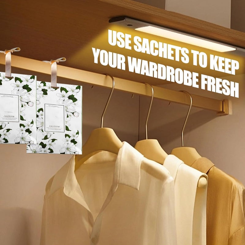Long-Lasting Scented Sachets for Drawers & Closets - Long-Lasting Air Freshener Sachets Bags Hanging Potpourri Bags Home Fragrance Products or House Room, Wardrobe and Car(Jasmine) - Image 2