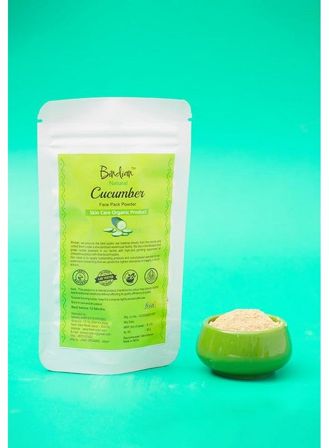 Bindian Cucumber Powder for Men & Women | Natural Face Pack Powder (50g) - Image 4