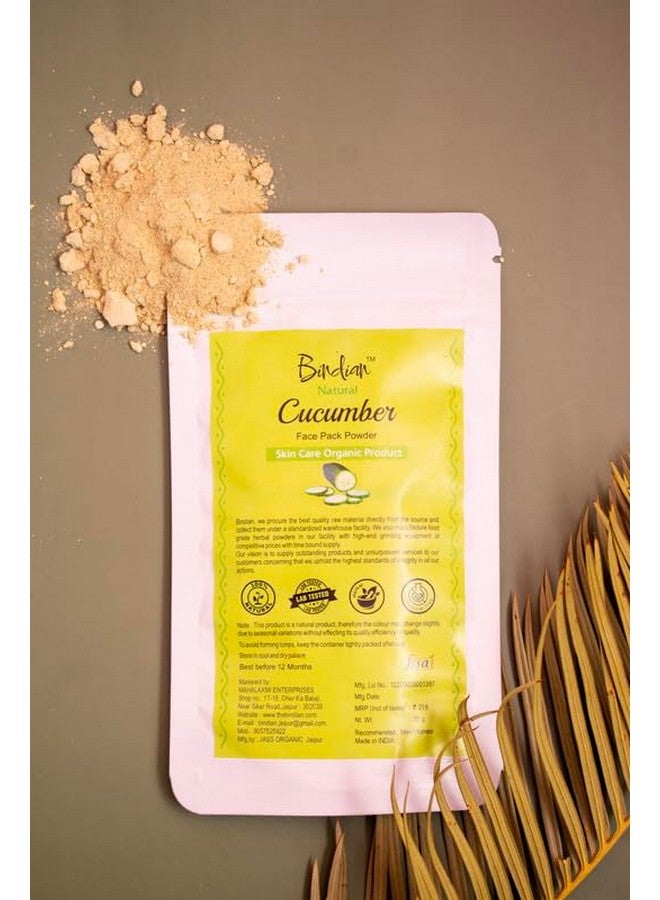 Bindian Cucumber Powder for Men & Women | Natural Face Pack Powder (50g) - Image 2