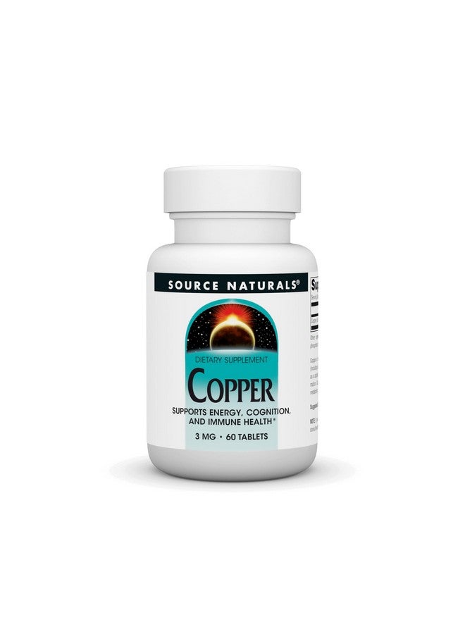 Source Naturals Source Naurals Copper, Supports Energy, Cognition, and Immune Health*, 3 mg - 60 Tablets - Image 1