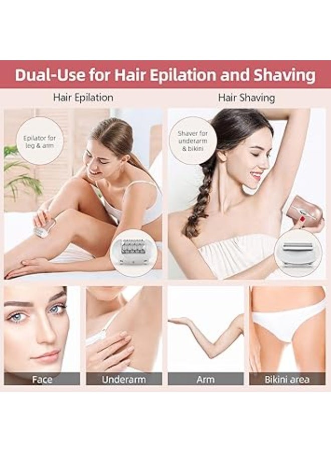 KASTWAVE Epilator for Women, Cordless Depilator for Women, Rechargeable Lady Face Shaver, Hair Removal Device for Arm Leg Underarm (Pink) - Image 3