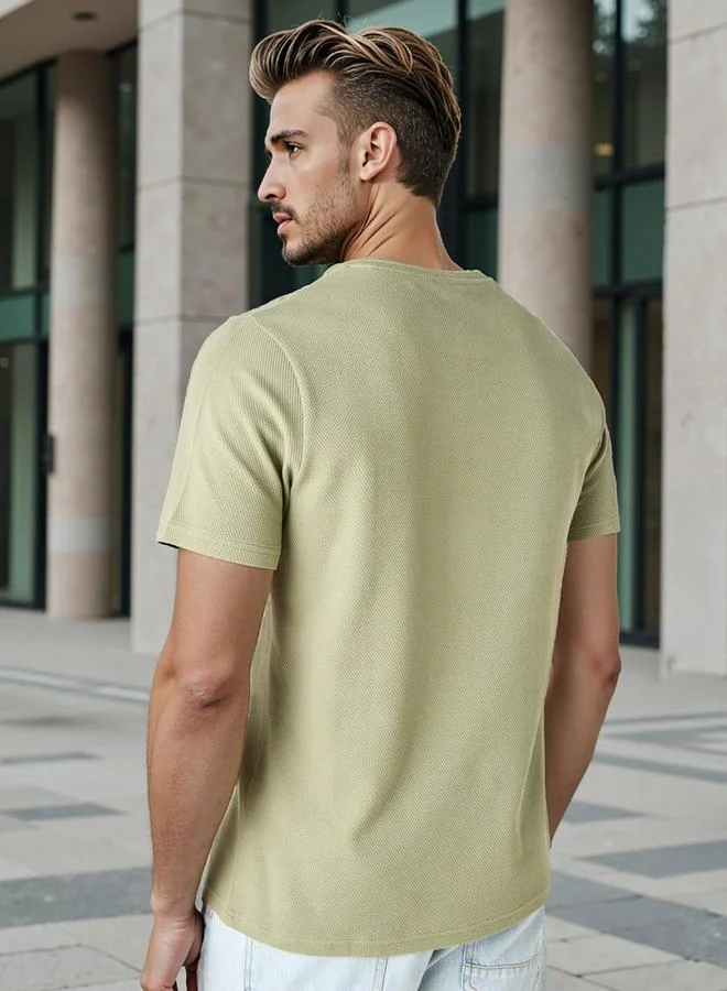 Iconic Iconic Popcorn Textured T-shirt