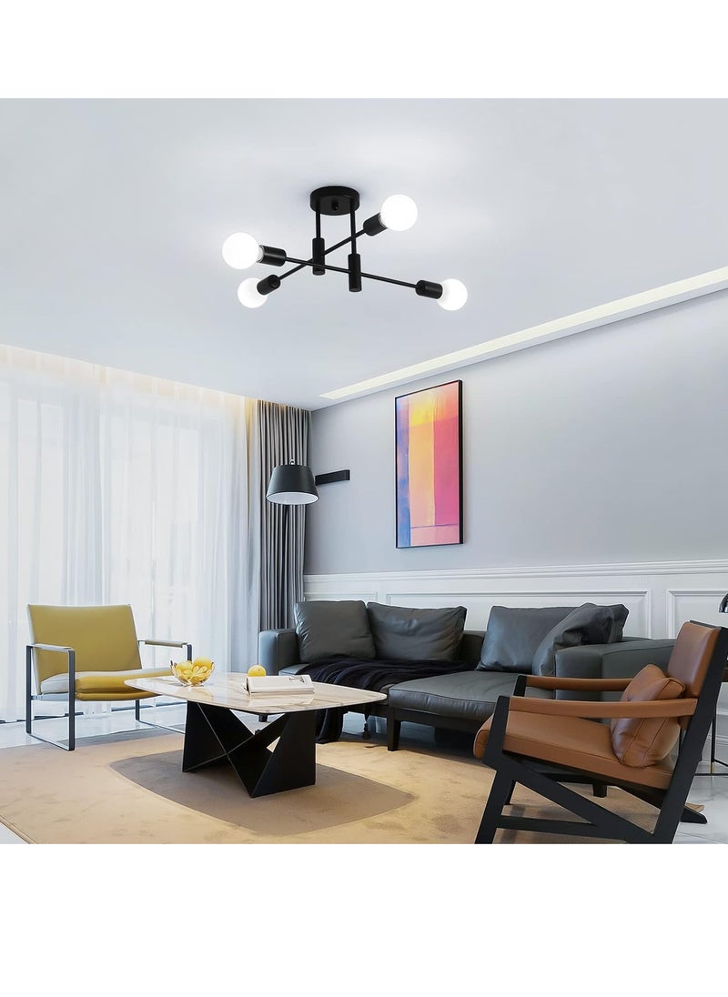 GEADI - Mid Century Sputnik Chandelier Modern Ceiling Lighting 4 Lights Adjustable Industrial Mount Pendant Light Fixture for Kitchen Living Dining Room Bedroom Foyer (Bulbs NOT Included) - Image 1