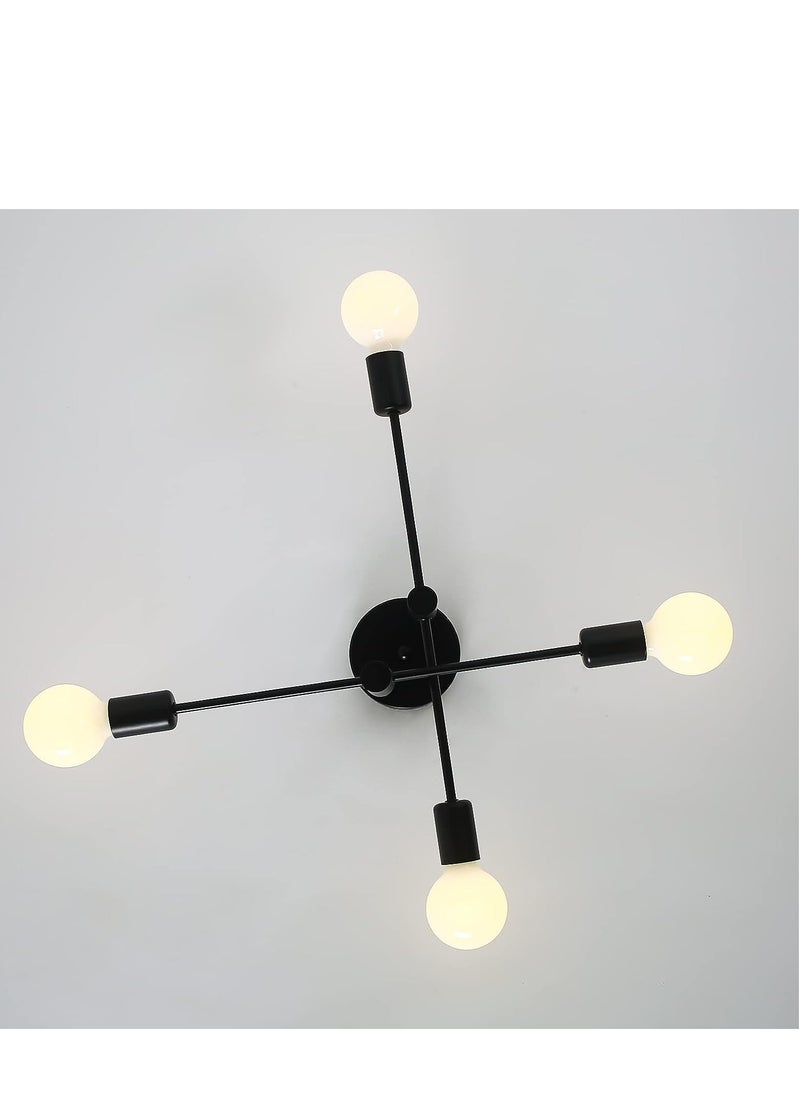 GEADI - Mid Century Sputnik Chandelier Modern Ceiling Lighting 4 Lights Adjustable Industrial Mount Pendant Light Fixture for Kitchen Living Dining Room Bedroom Foyer (Bulbs NOT Included) - Image 1