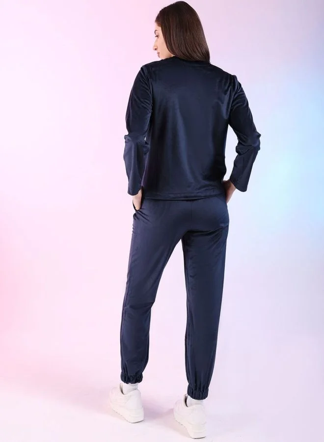 Freehand  Women Regular Fit Solid Long Sleeve Mid Rise Top and Pant Co-Ord Set  | Best Price UAE