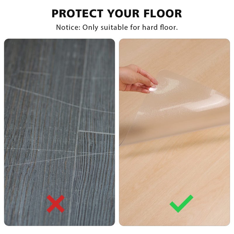 FURKIT Clear Floor Mat for Home, 4'Ã—6' Large Non-Slip Plastic Rug for Under Kitchen Table, Durable Waterproof Vinyl Area Mat for Baby Spills, Dog Accident, Anti-Scratch Floor Protector for Living Room - Image 2