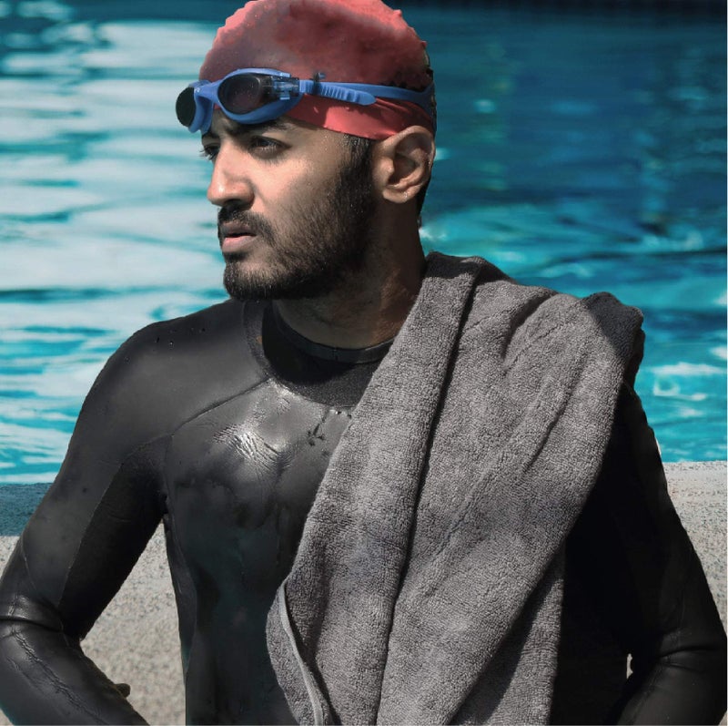 HEELIUM Bamboo Bath Towel | Ultra Absorbent | 3X Softer Than Cotton Towels | 140 x 70 cm - 600 GSM | Pack of 2 - Grey, Teal - Image 5