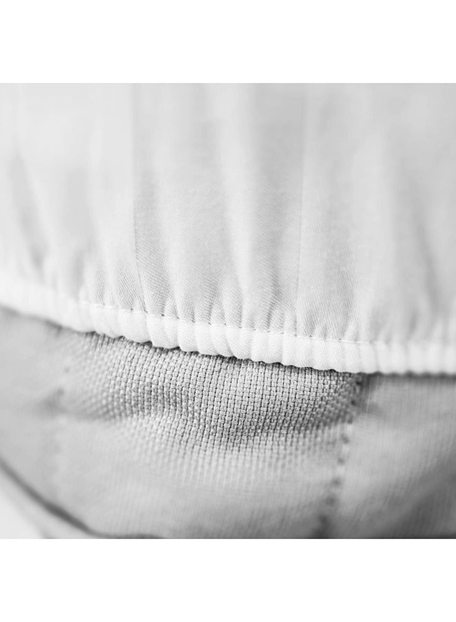 RISHAHOME طقم غطاء لحاف مقاس كينج مكون من 6 قطع مزود بخطوط يتضمن 1 × غطاء لحاف، 1 × ملاءة جاهزة، 4 × كيس وسادة بسحاب للإغلاق  - Image 3