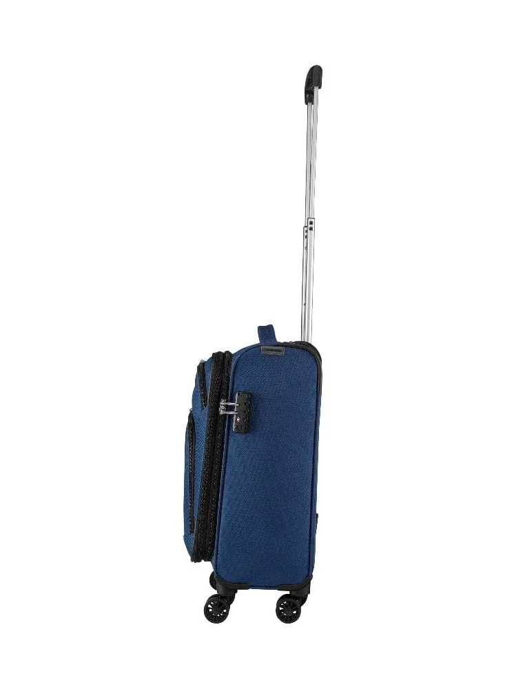 Wenger Beaumont Lite Carry-On Softside Expandable 57cm Cabin Luggage Trolley Blue - 612382