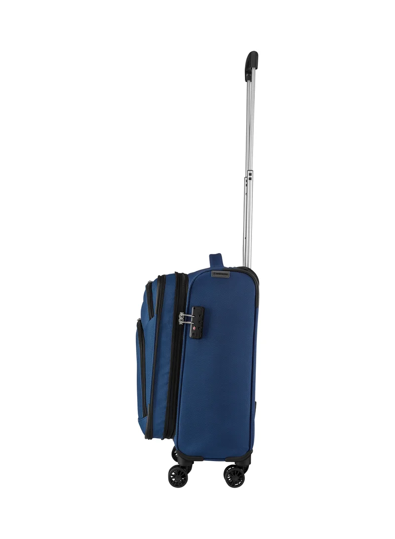 Wenger Beaumont Lite Carry-On Softside Expandable 57cm Cabin Luggage Trolley Blue - 612382